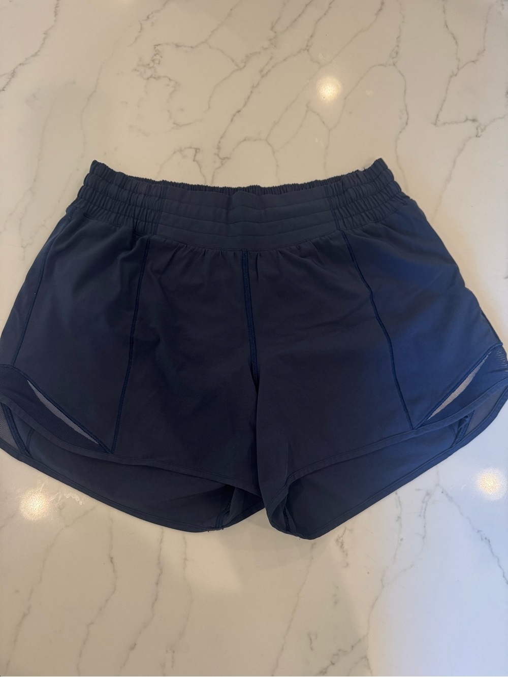 Lululemon Navy Hotty Hot Shorts size 6 Tall